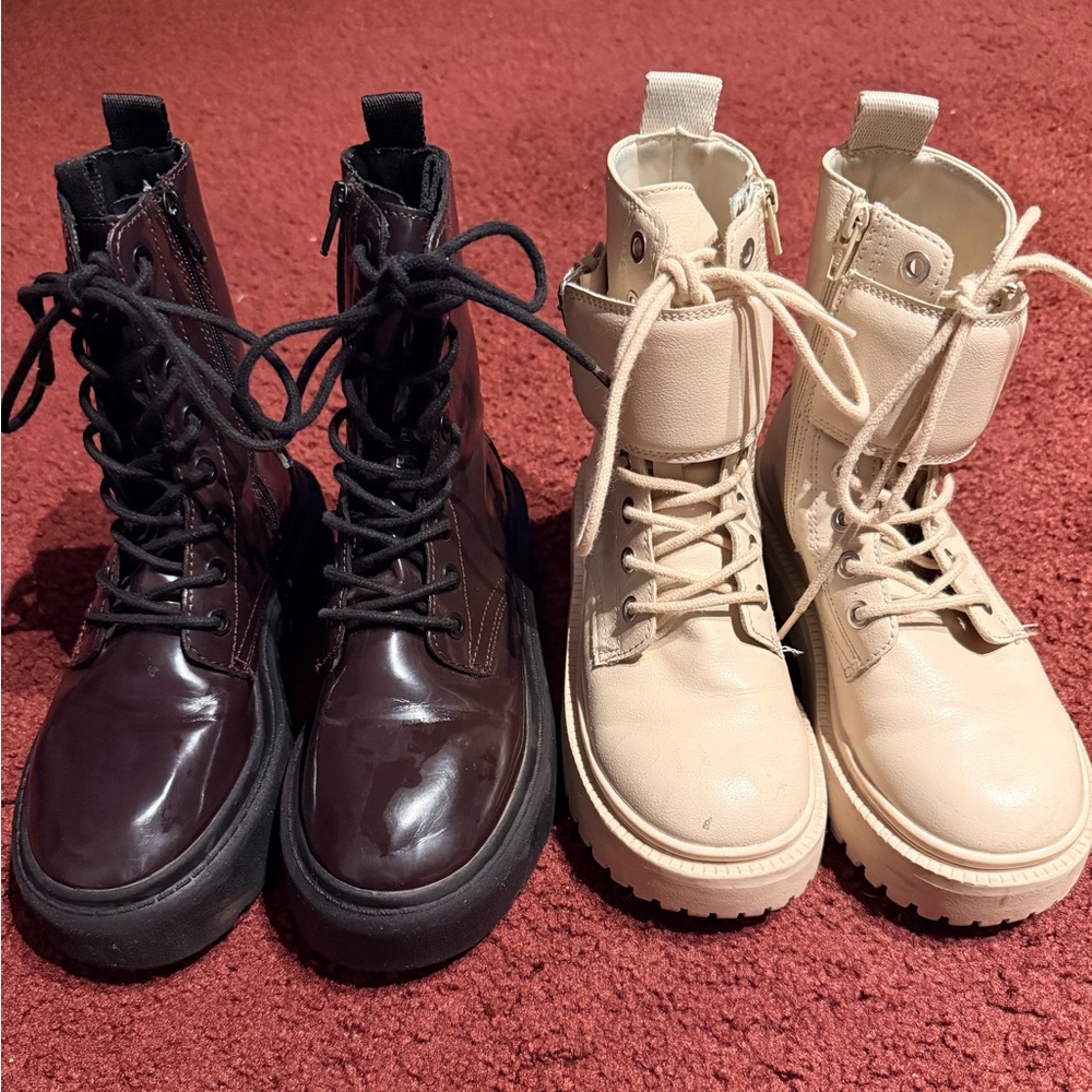 2 pairs of boots